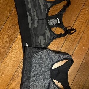 Black and Gray Sports Bra